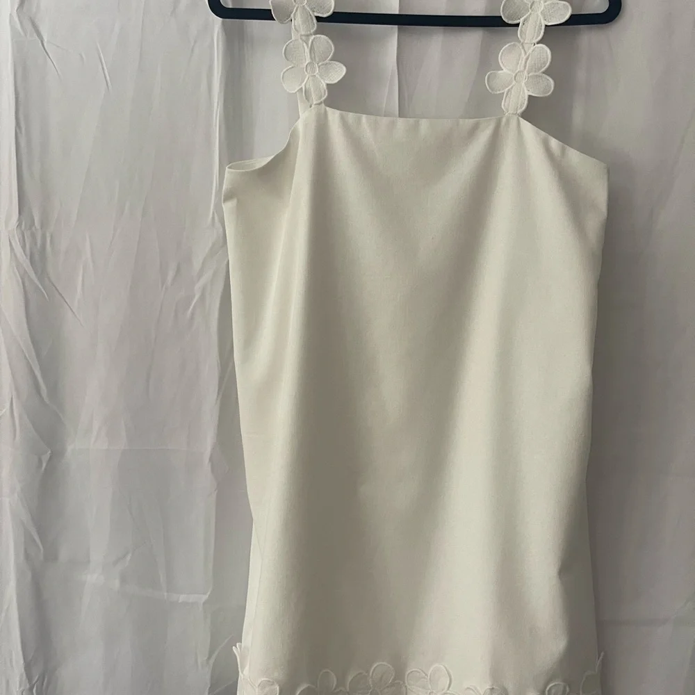 Zara Love Wednesday White Floral Detail Slip - Picture 2 of 8